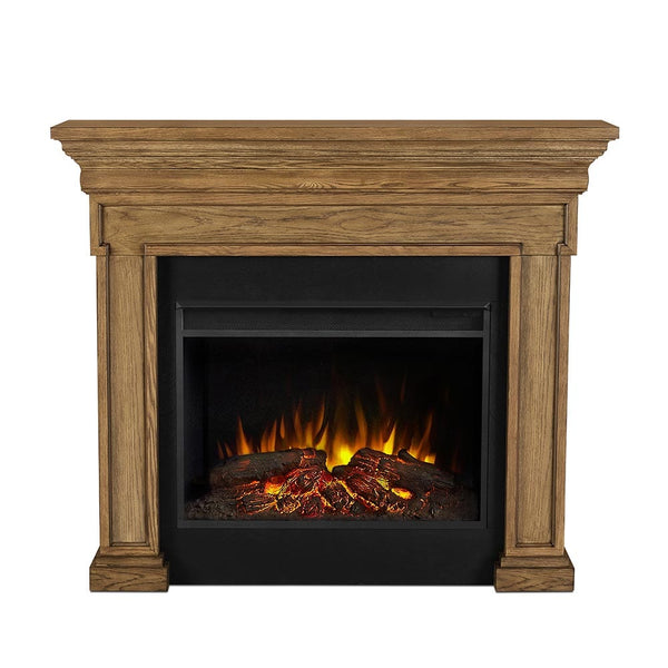 Emerson Grand Electric Fireplace Mantel Package In English Oak Electric Fireplaces Direct 4972