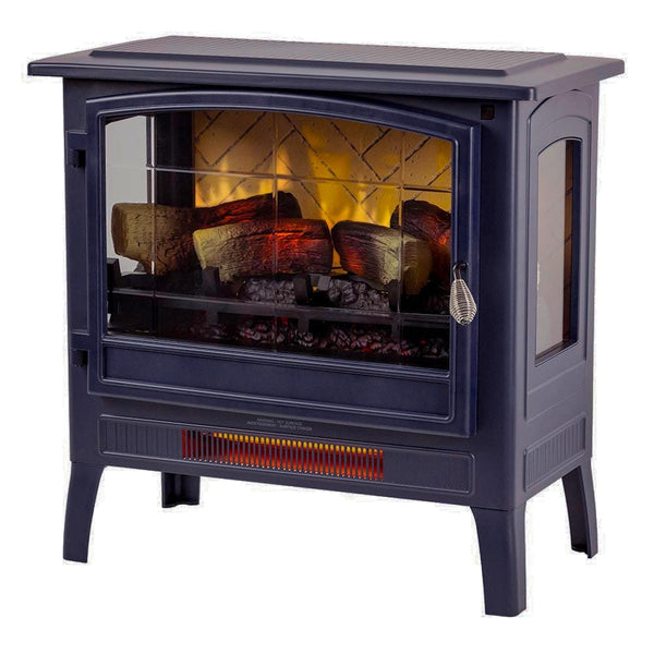 Country Living Navy Blue Infrared Electric Fireplace Stove Heater ...