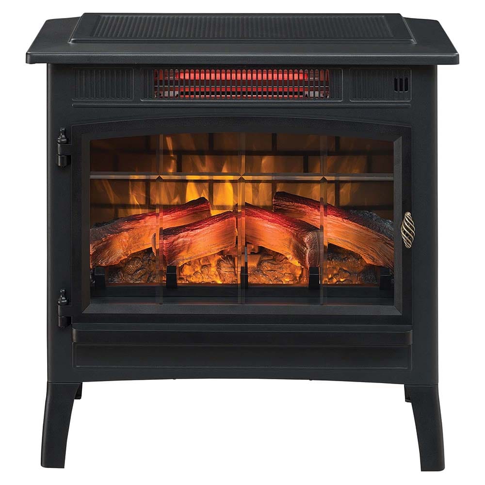 Duraflame 3D Black Infrared Electric Fireplace Stove with Remote Contr –  Electric Fireplaces Direct